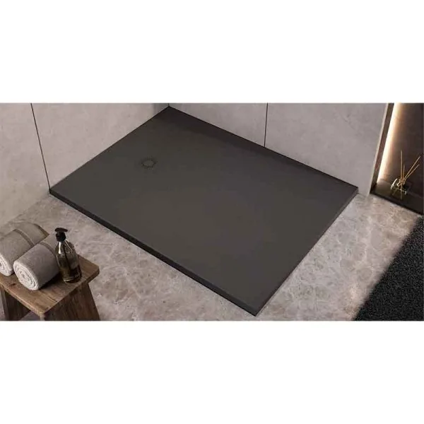 Kolpa san tuš kada Hopp 100x80 - laki liveni mermer Antracit