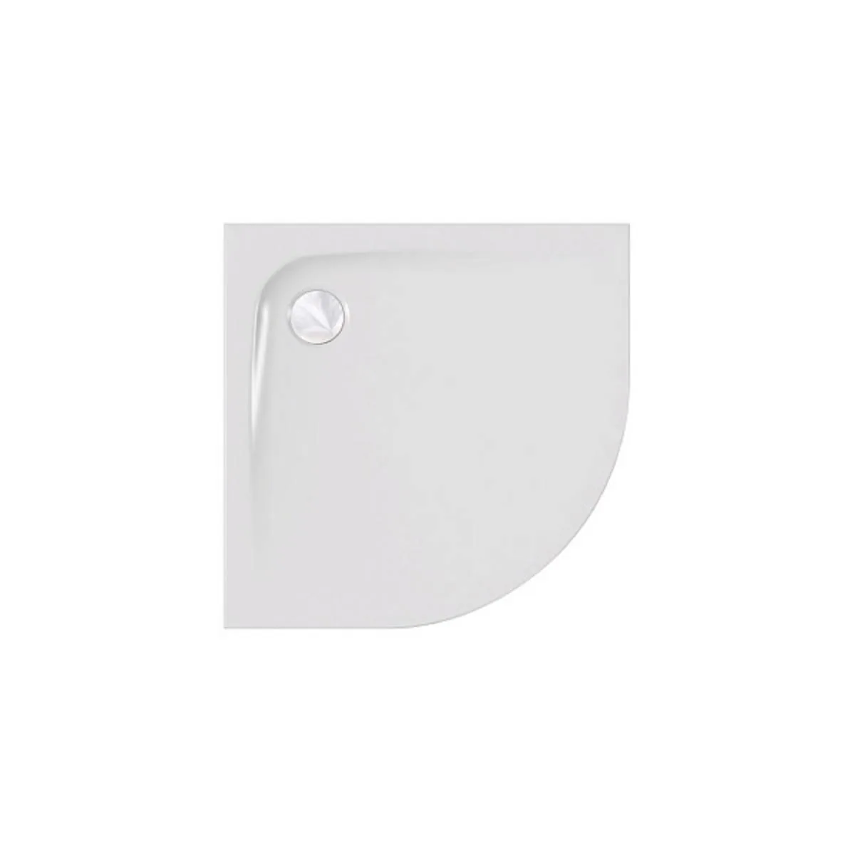 Tus kada Evelin Tray R 90 White R90x90 ugradna polukružna bez sifona