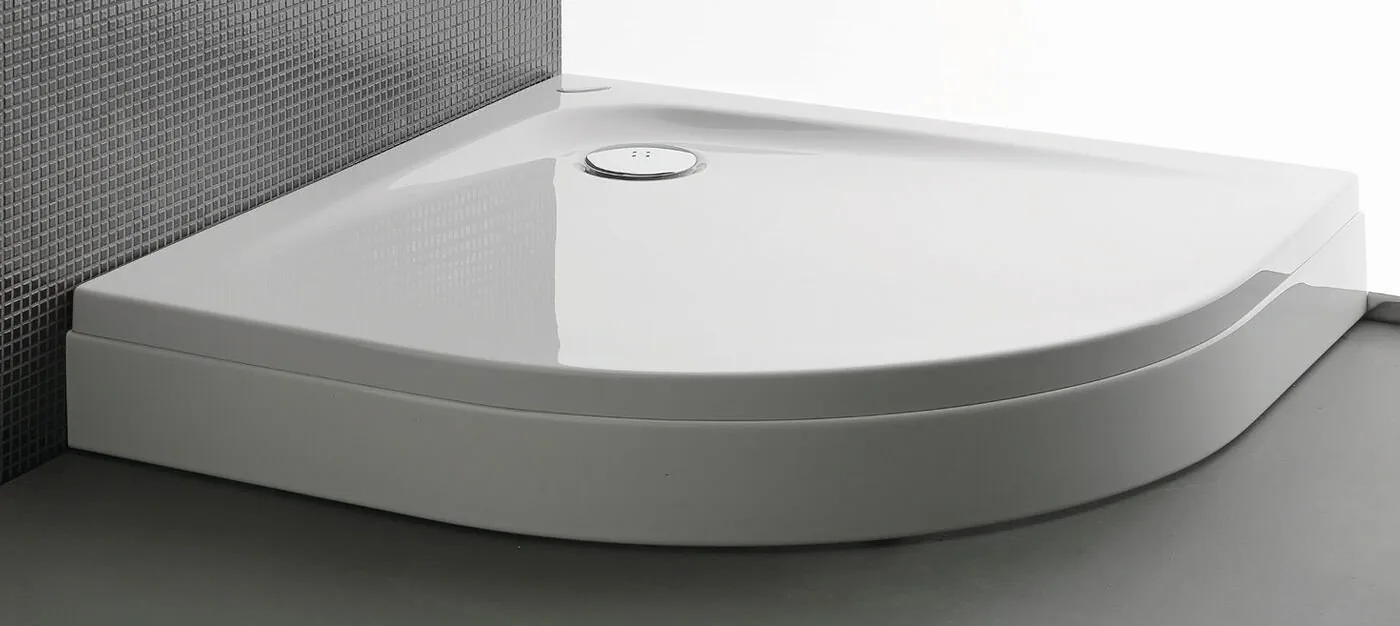 Tus kada Evelin Tray R 90/O White, 90x90, obloga i postolje, polukružna