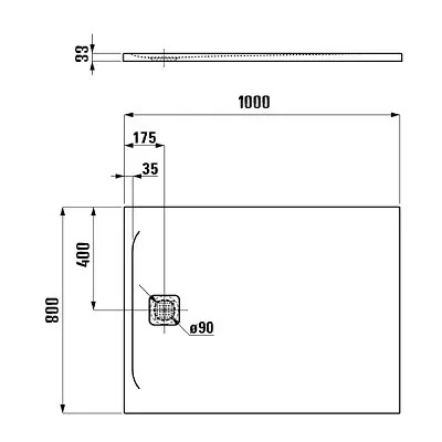Laufen Pro Marbond tus kada 100x80 od livenog mermera 2.1095.1.000.000.1