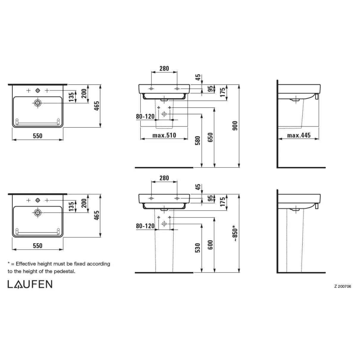 Laufen PRO S umivaonik 55X46.5 8.1096.2.000.104.1