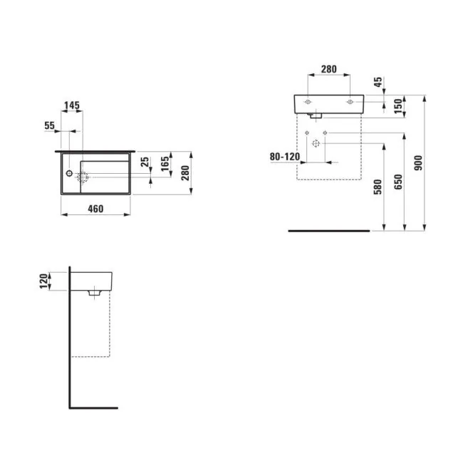Laufen Kartell lavabo 46x28 8.1533.5.000.111.1