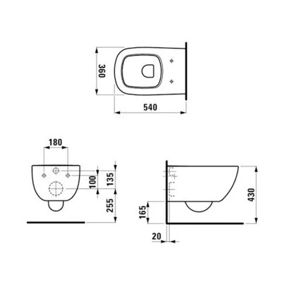 Laufen Palomba konzolna wc solja 8.2080.1