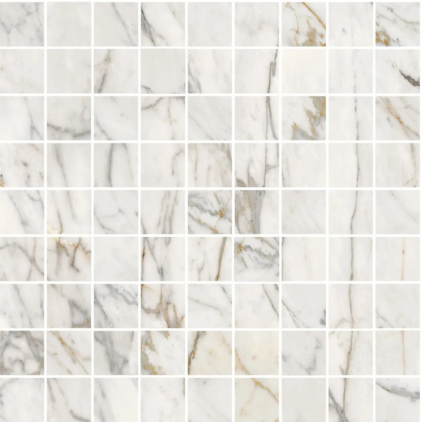 Allmarble 30X30 Allmarble Golden White Mosaico M4GX