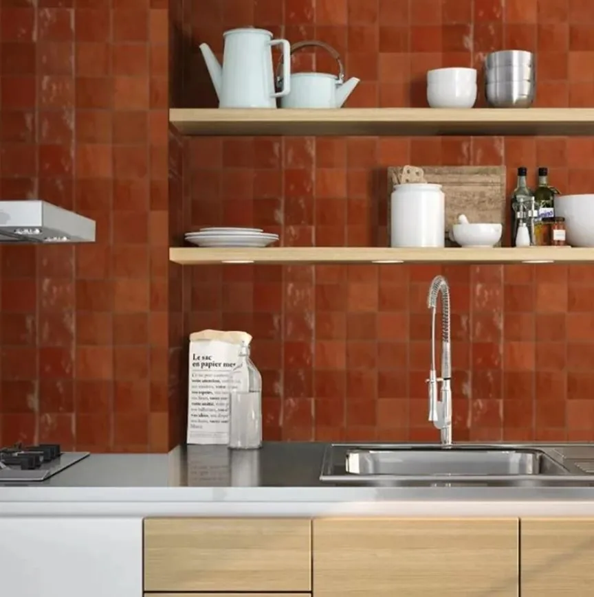 Crogiolo Zellige 10X10 Corallo Lux M5RS