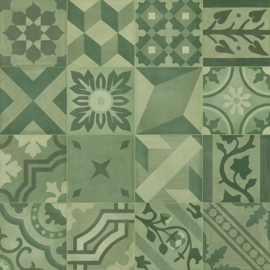 D_Segni Blend Decoro Mix Verde 20X20 M608