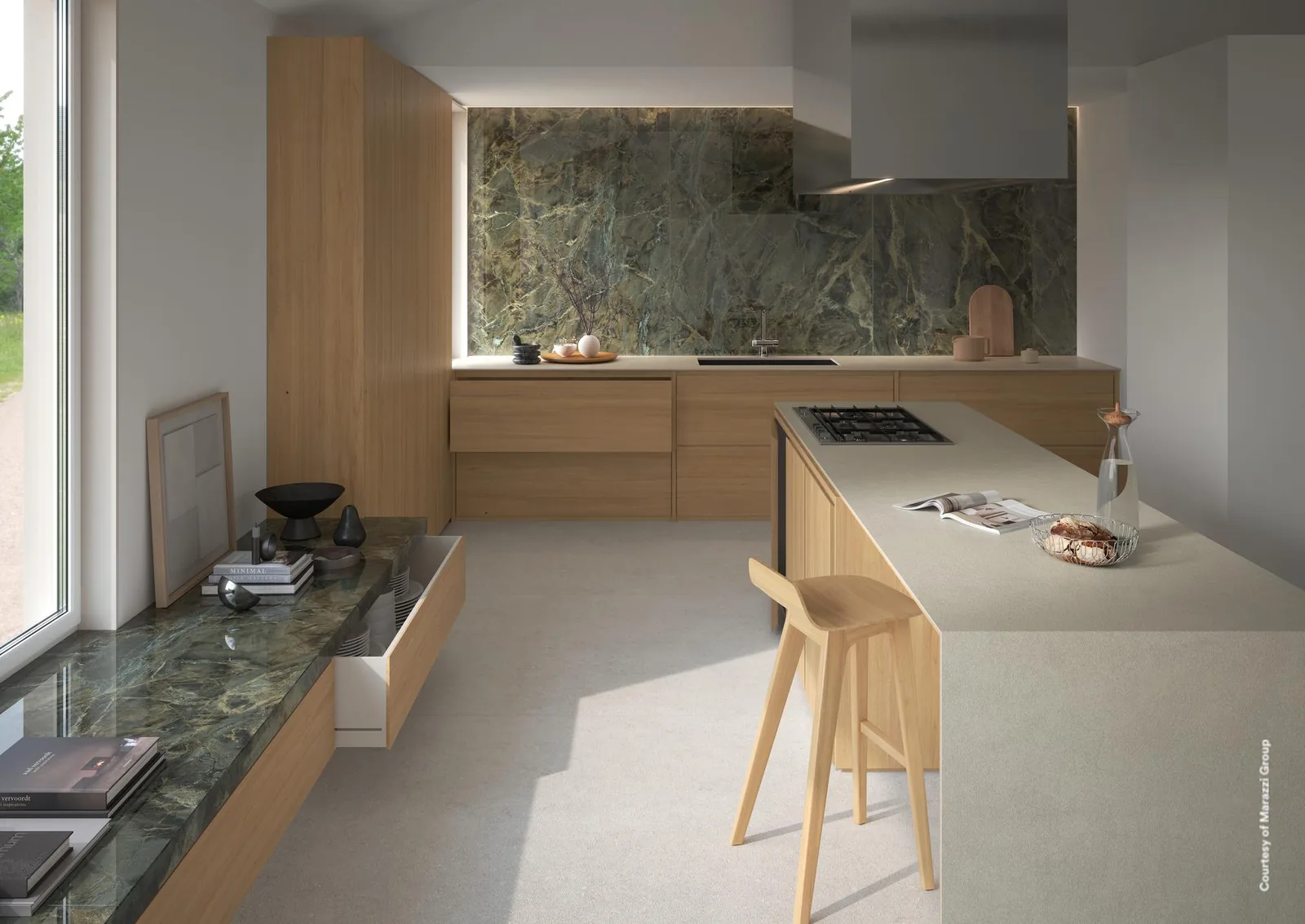 Grande Marble Look 120x120 Verde Borgogna lux MAF4