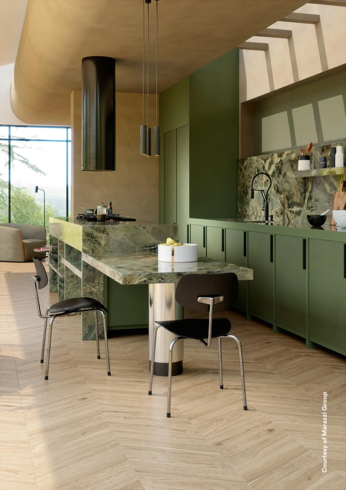 Grande Marble Look 120x120 Verde Borgogna lux MAF4