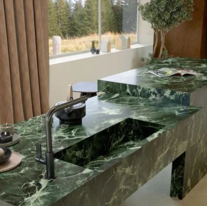 Grande Marble Look 162x324 12mm Grande Marble Look Verde Aver satin MAZ0