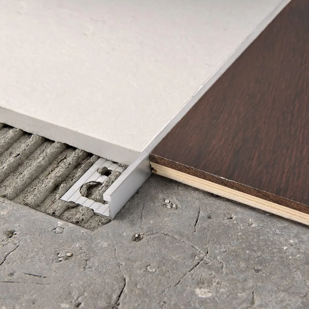 Progress aluminijumska lajsna za pločice 8mm mat hrom dužine 2,7m PTAA08