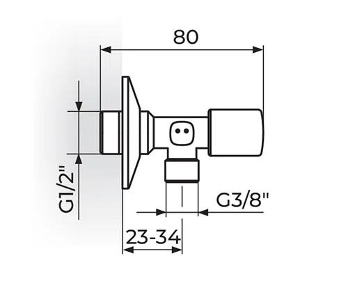 UGAONI VENTIL 1/2" X 3/8"  A611238