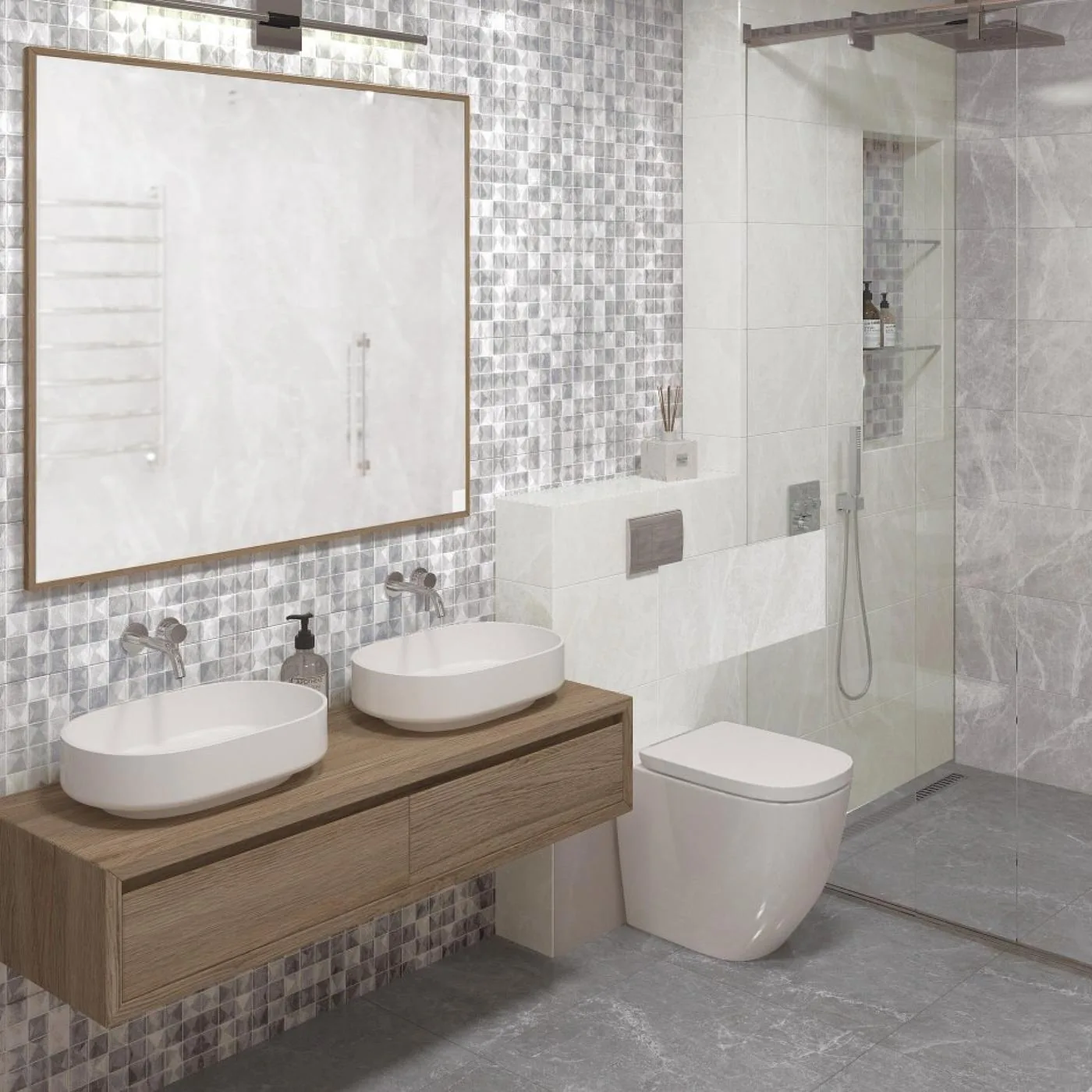 Persia Grigio Cubic 30X80 Zid